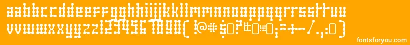 SkeletorstanceRegular Font – White Fonts on Orange Background