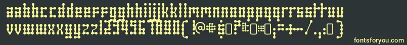 SkeletorstanceRegular Font – Yellow Fonts on Black Background