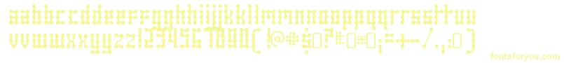 SkeletorstanceRegular Font – Yellow Fonts on White Background