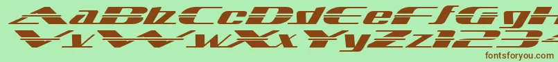 Fonte Sandoval ffy – fontes marrons em um fundo verde