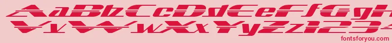 Czcionka Sandoval ffy – czerwone czcionki na różowym tle