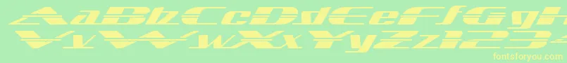 Czcionka Sandoval ffy – żółte czcionki na zielonym tle