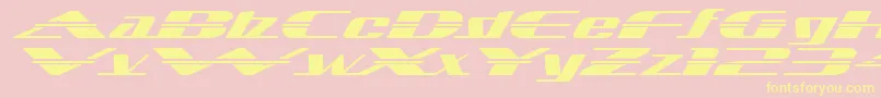 Шрифт Sandoval ffy – жёлтые шрифты на розовом фоне