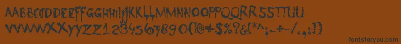 DkNyctophobia Font – Black Fonts on Brown Background