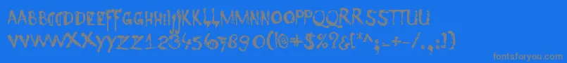 DkNyctophobia Font – Gray Fonts on Blue Background