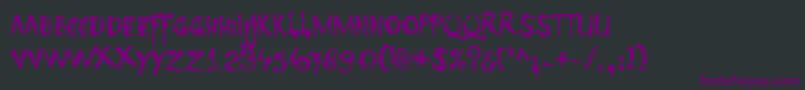 フォントDkNyctophobia – 黒い背景に紫のフォント