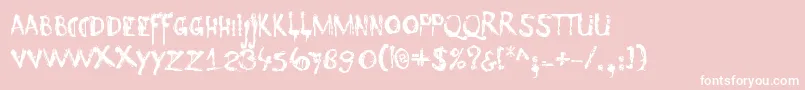 DkNyctophobia Font – White Fonts on Pink Background