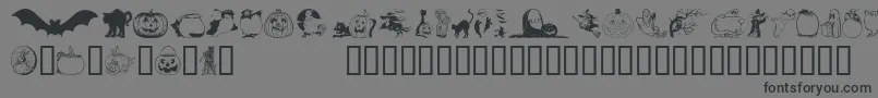 フォントHelloweenVersion2 – 黒い文字の灰色の背景
