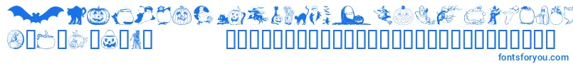 HelloweenVersion2-fontti – siniset fontit