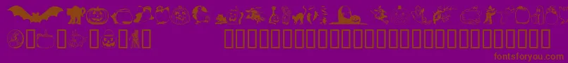 HelloweenVersion2 Font – Brown Fonts on Purple Background