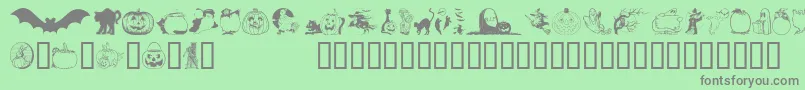 Шрифт HelloweenVersion2 – серые шрифты на зелёном фоне