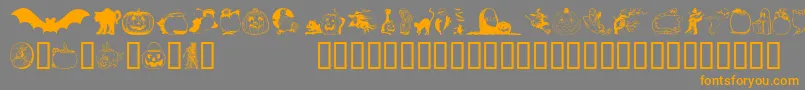 HelloweenVersion2 Font – Orange Fonts on Gray Background