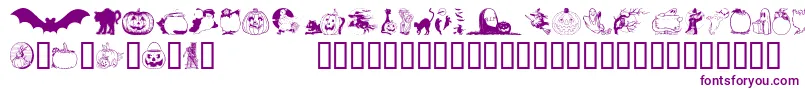 Шрифт HelloweenVersion2 – фиолетовые шрифты