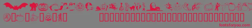HelloweenVersion2 Font – Red Fonts on Gray Background