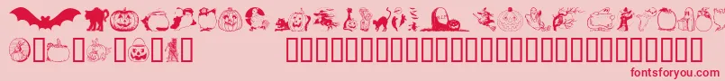 HelloweenVersion2 Font – Red Fonts on Pink Background