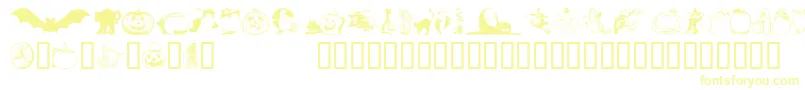 Czcionka HelloweenVersion2 – żółte czcionki