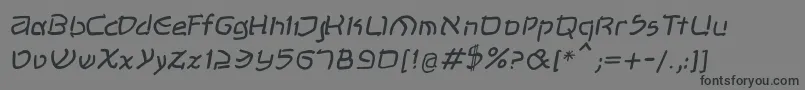 フォントShalomOblique – 黒い文字の灰色の背景