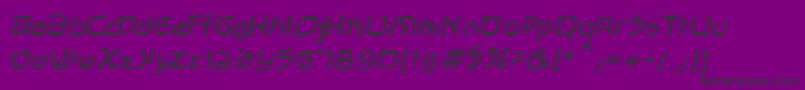 フォントShalomOblique – 紫の背景に黒い文字