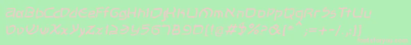 ShalomOblique Font – Pink Fonts on Green Background