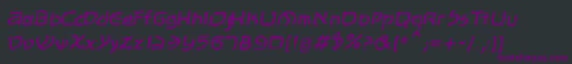fuente ShalomOblique – Fuentes Moradas Sobre Fondo Negro