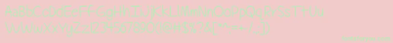 TechnicallyButNotActuallyTtf Font – Green Fonts on Pink Background