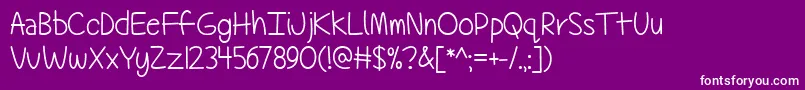 TechnicallyButNotActuallyTtf Font – White Fonts on Purple Background