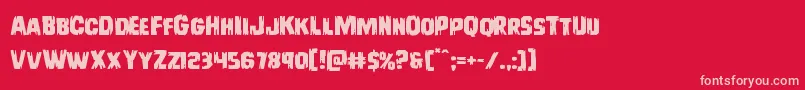 Leatherfaceexpand Font – Pink Fonts on Red Background