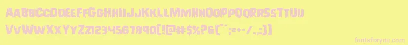 Leatherfaceexpand Font – Pink Fonts on Yellow Background