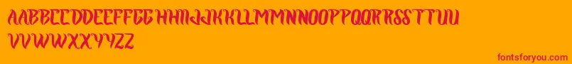 RoyalJelly Font – Red Fonts on Orange Background