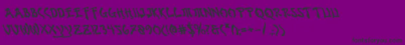 Шрифт Bushidobl – чёрные шрифты на фиолетовом фоне