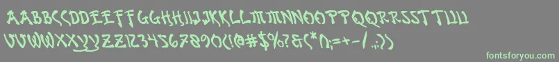Bushidobl Font – Green Fonts on Gray Background