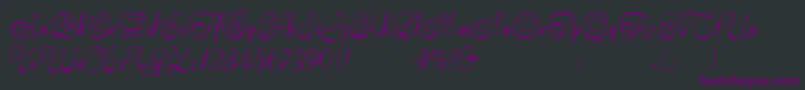 StradivariScript Font – Purple Fonts on Black Background
