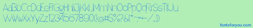 Denigan Font – Blue Fonts on Green Background