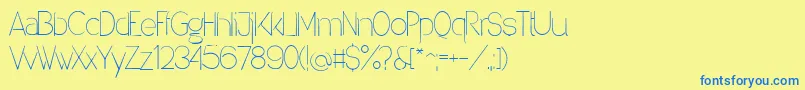 Denigan Font – Blue Fonts on Yellow Background
