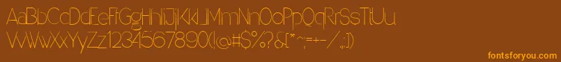 Denigan Font – Orange Fonts on Brown Background