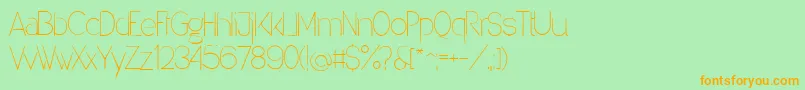 Denigan Font – Orange Fonts on Green Background