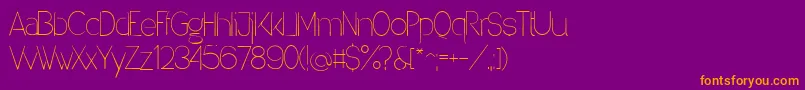 Denigan Font – Orange Fonts on Purple Background