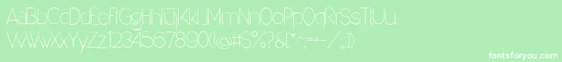 Denigan Font – White Fonts on Green Background