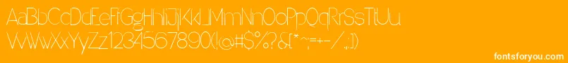 Denigan Font – White Fonts on Orange Background