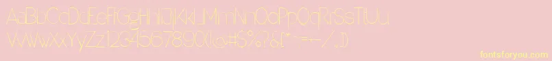 Denigan Font – Yellow Fonts on Pink Background