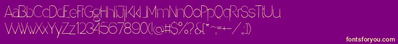 Denigan Font – Yellow Fonts on Purple Background