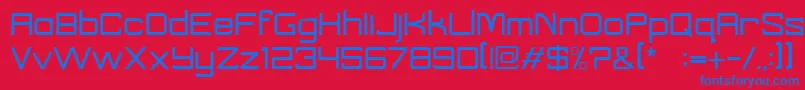 TaylorRegular Font – Blue Fonts on Red Background