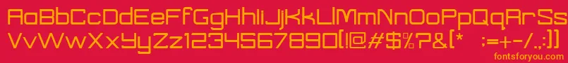 TaylorRegular Font – Orange Fonts on Red Background