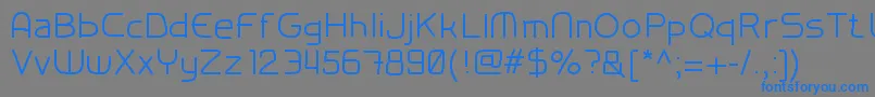 フォントTestfonthf – 灰色の背景に青い文字