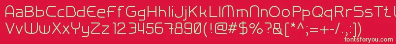 フォントTestfonthf – 赤い背景に緑の文字