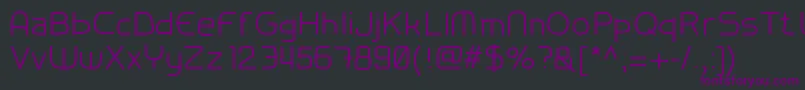フォントTestfonthf – 黒い背景に紫のフォント