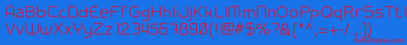 Testfonthf Font – Red Fonts on Blue Background