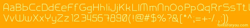 Testfonthf Font – Yellow Fonts on Orange Background