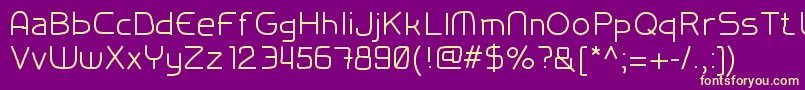 Testfonthf Font – Yellow Fonts on Purple Background