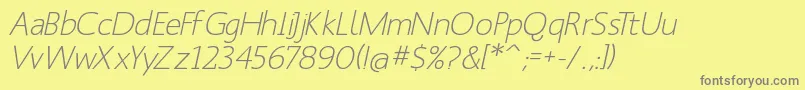 ManksansOblique Font – Gray Fonts on Yellow Background